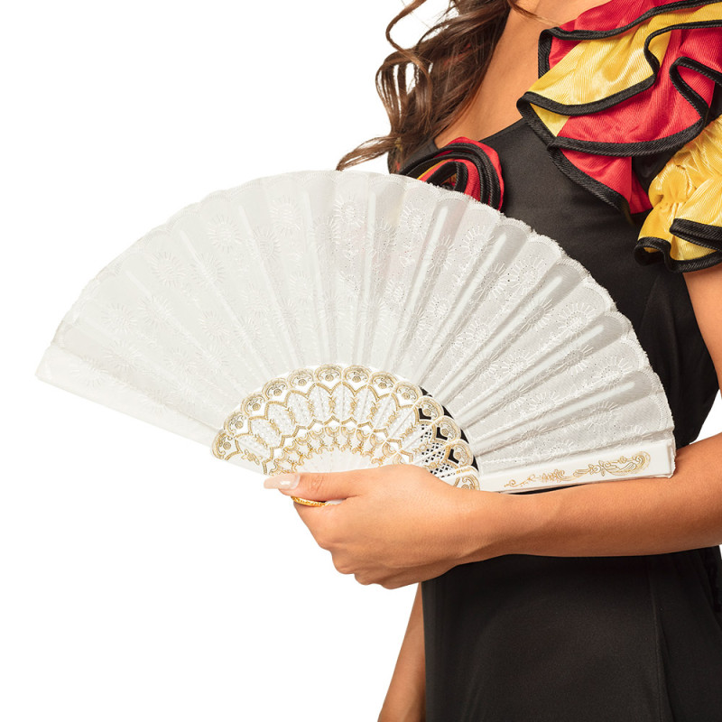 Biely látkový ventilátor